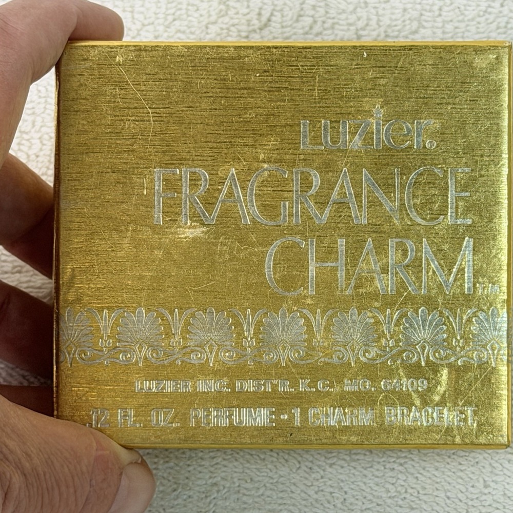 Vintage Luzier Memento Fragrance Pendant Perfume Necklace Charm Full